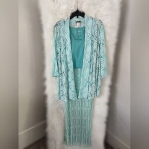 ✨ Elegant in Aqua: Lace Layered Dream Set ✨